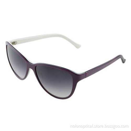 2014 fashion cat eye acetate sunglasses in purple with white